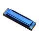 thumbnail image 1 of Armónica de Blues en Do Mayor, 10 Agujeros, Color Azul, Ideal para Música Clásica y Jazz, Portátil y Duradera con Estuche Incluido, 1 of 6