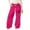 Hot Pink, variant on lnmuld Girls Hand Drawn Flowing Ribbon Bow Print Wide Leg Sweatpants Solid Fabric Elastic Waist Dual Side Pockets Soft Knit Girly Casual Trousers Color:Hot Pink,Size:11-12 Years