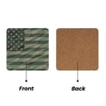 thumbnail image 2 of Xecao Jungle Green Camo USA Flag for MDF Cork Coaster 4 Pcs,Drink Coasters,Suit for House Warming Gifts New Home ,Coffee Table Decor-Square, 2 of 7