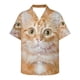 thumbnail image 5 of Camisas hawaianas con estampado de tigre y ciervo para hombre, blusas informales de manga corta para fiesta, abotonadas, para verano, 5 of 5