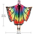 thumbnail image 5 of Disfraz de alas de mariposa JAMW para adultos capa de mariposa rosa y naranja Sencillez, 5 of 5