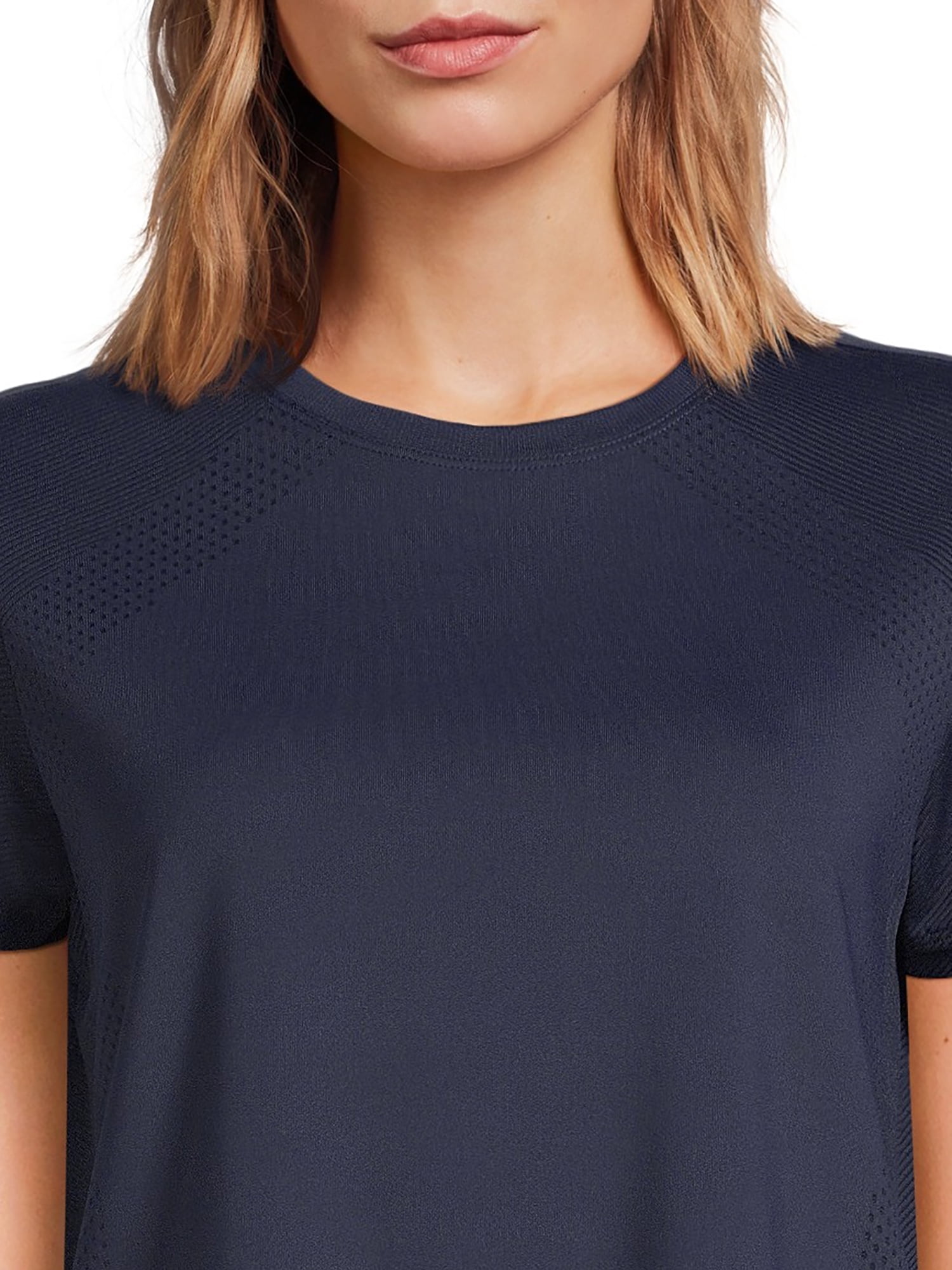 Avia Women’s and Women's Plus Perforated Performance T-Shirt with Short Sleeves, Sizes XS-4X