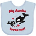 thumbnail image 3 of Inktastic My Auntie Loves Me Orca Family Boys or Girls Baby Bib, 3 of 4