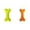 Green 1 Pack & Orange 1 Pack, variant on Durable Chew For Aggressive Chewers Interactive Squeaky Sound Teething Puppy Teeth Cleaning Rubber Bone