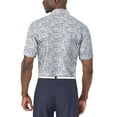 thumbnail image 3 of Ben Hogan Men's and Big Men’s Linear Fish Print Short Sleeve Golf Polo Shirt, up to Size 5XL, 3 of 5