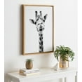 thumbnail image 6 of Kate and Laurel Sylvie Giraffe Portrait Framed Canvas Wall Art by Simon Te Tai, 18x24 Gold, Adorable Animal Home Decor, 6 of 6