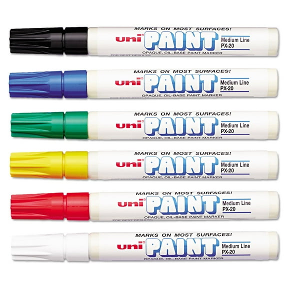 Sanford uni-Paint 63630 uni-Paint Marker Medium Point Assorted 6/Set CA1