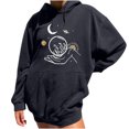 thumbnail image 1 of Sudadera con estampado de cambio de cuello redondo de manga larga suelta divertida vintage para mujer Fridja ghj987+4366, 1 of 7