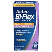 Osteo Bi-Flex Triple Strength with MSM, Glucosamine, Joint Health Supplement, 80 Coated Tablets