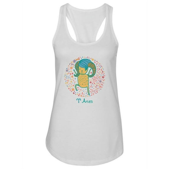 Cute Zodiac Sign Aries. Tank Women -Image by Shutterstock, Female x-Large