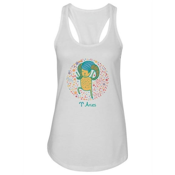Cute Zodiac Sign Aries. Tank Women -Image by Shutterstock, Female Medium