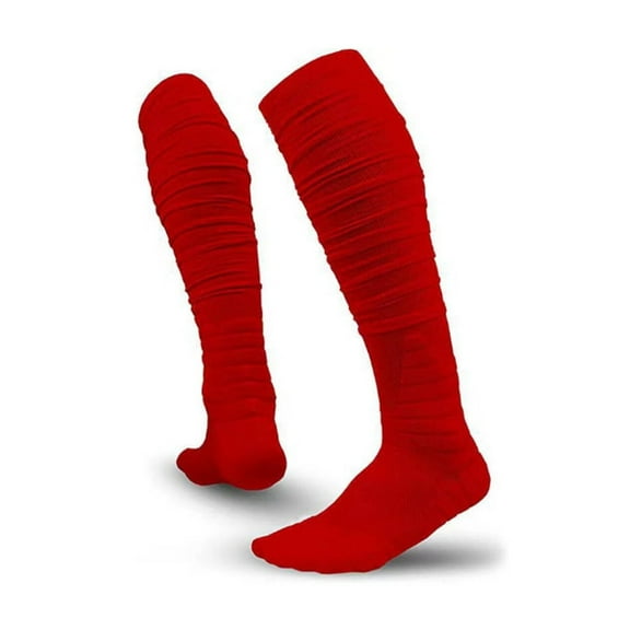 AUQ Soccer Socks,Stretchable Sock Mouth Youth Soccer Socks,Breathable Mesh Football Socks,Red