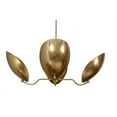 thumbnail image 3 of 4 Light Curved Shades Pendant Mid Century Modern Raw Brass Sputnik chandelier light Fixture, 3 of 6