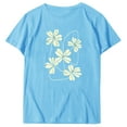 thumbnail image 2 of Zunfeo Juniors Summer Tops Women Short Sleeve Flroal Cute Tops Comfort Soft Ladies Blouse, 2 of 4