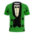 thumbnail image 1 of Xuyuer Women's St. Patrick's Day Printed Round Neck Solid Color Short Sleeve Casual Loose Top, Holiday Graphic Tee for Festival Celebration, Party Outfits and Irish Pride Apparel, 1 of 8