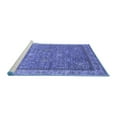 thumbnail image 2 of Ahgly Company Machine Washable Indoor Round Oriental Blue Industrial Area Rugs, 8' Round, 2 of 4