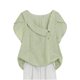 thumbnail image 2 of mfyjkho Tops Deportivos Para Mujer, Camisa De Manga Corta Con Botones Y Pétalos De Lino A Rayas Para Mujer, Talla Grande Tops Para Salir Para Mujer Xxl, 2 of 6