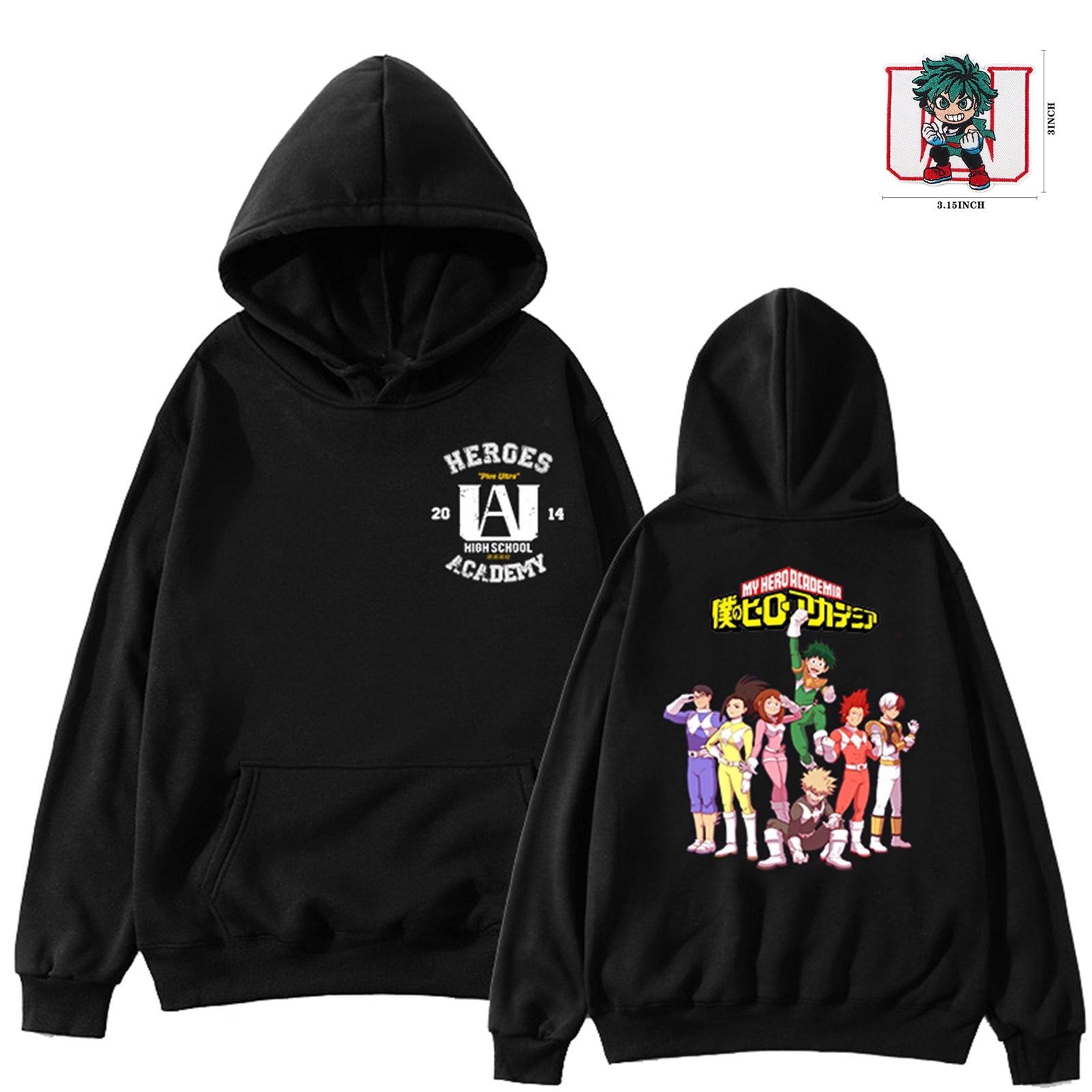 My Hero Academia Hoodie Izuku Midoriya Cosplay Sweatshirt Pullover Jacket Unisex 