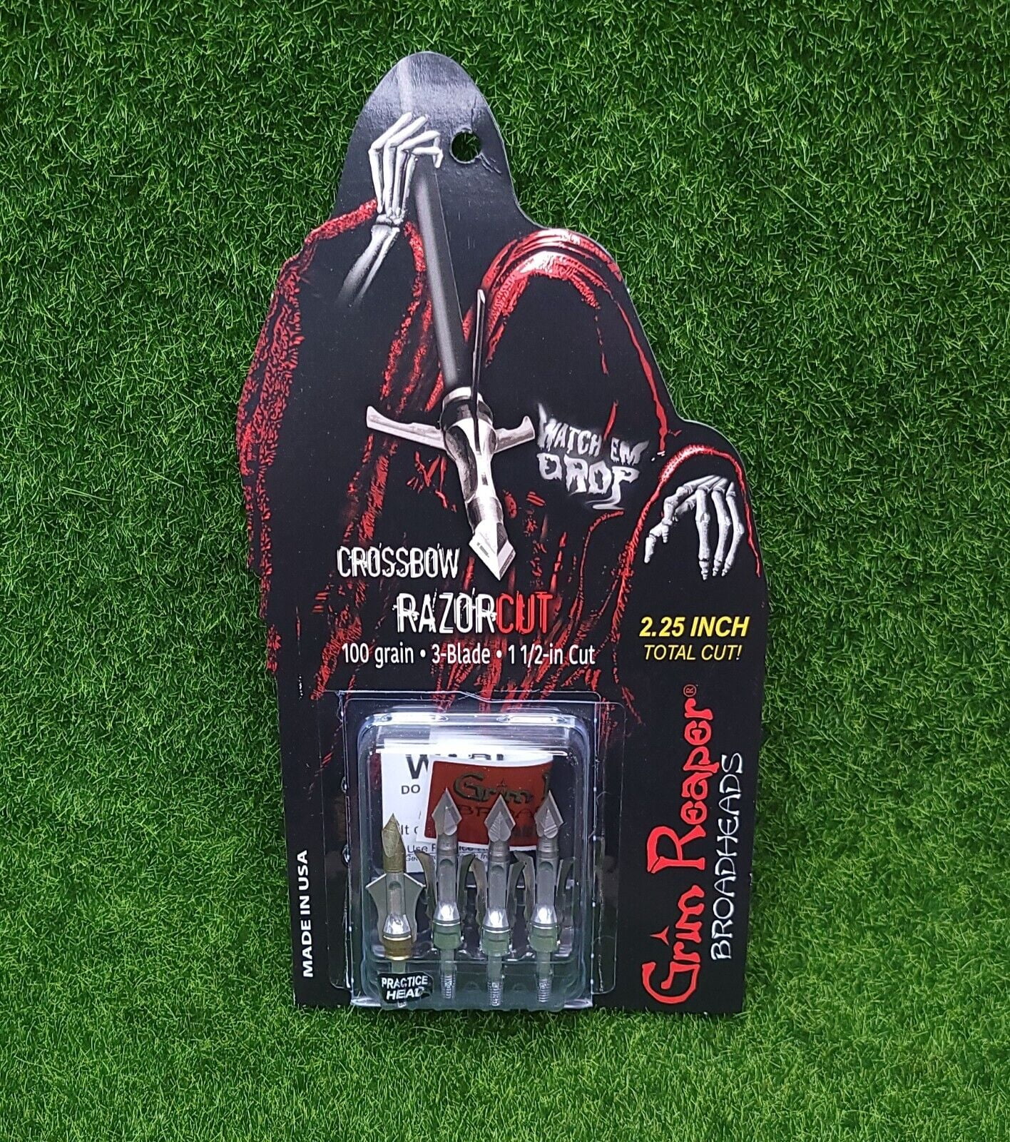 100gr Grim Reaper Broadhead 1904  Razorctip 1-3/4 in 3 Pieces for sale online 