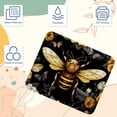 thumbnail image 3 of Bee Printed Square Gaming Mouse Pad, Non-Slip Rubber Bottom Mouse Mat for Office, 8.3x9.8 Inch, 3 of 6