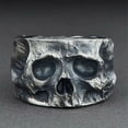 thumbnail image 5 of Retro Vintage Punk Style Skull Alloy Ring for Men  Electroplated Finish, Unique Design, 5 of 5