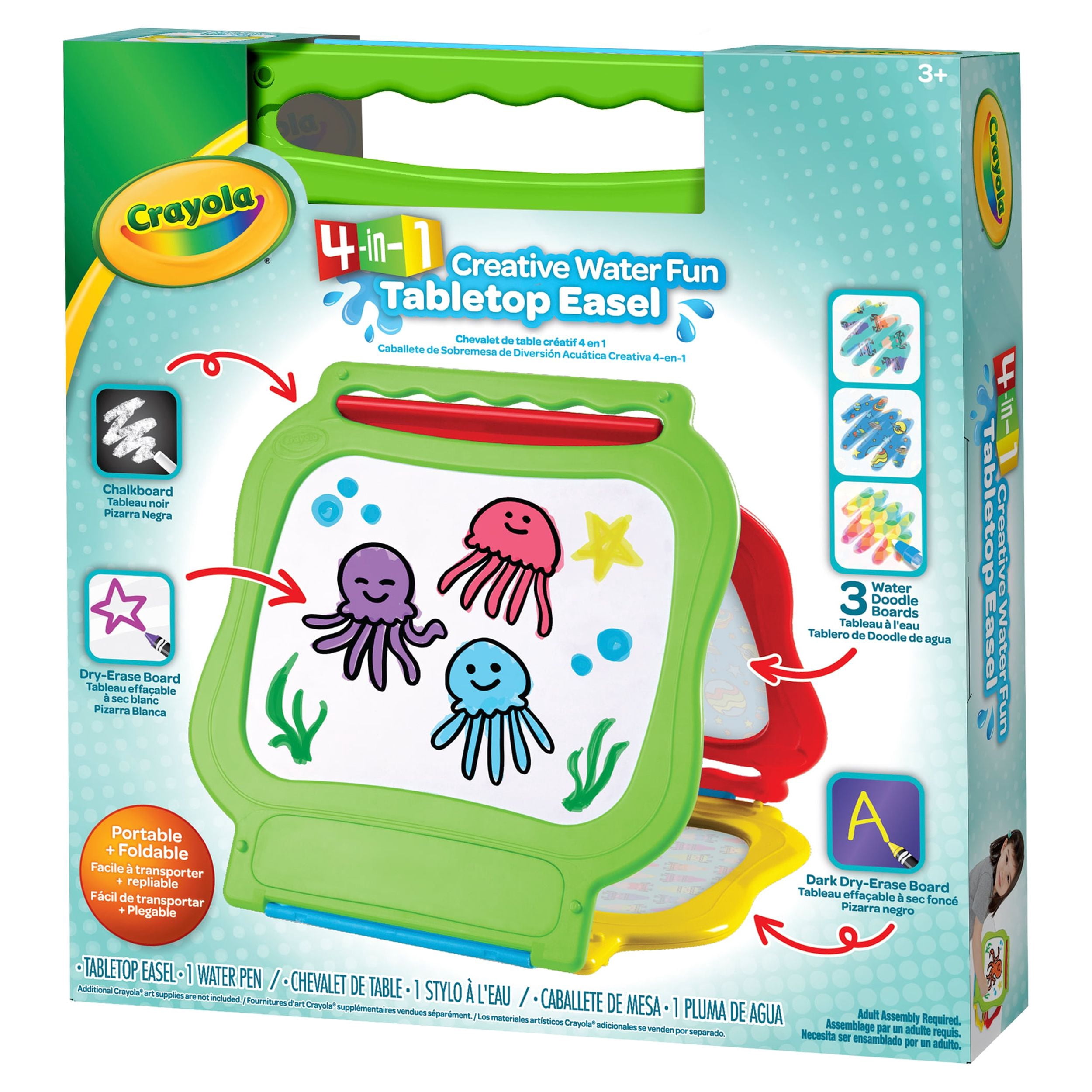 Crayola 5-in-1 Plastic Tabletop Easel: 5 Different Drawing Boards