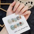 thumbnail image 2 of 2026 spring new love pearl smudge pure handmade wear armor see life talisman graffiti cute ins wind nail art sticker, 2 of 7