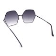 thumbnail image 4 of SA106 Retro Oversized Octagon Groove Hippie Sunglasses Black Smoke, 4 of 4