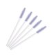 thumbnail image 1 of Xiao Hua 100 pinceles desechables para rímel de pestañas, extensiones de pestañas, cejas y maquillaje (varilla blanca, cabezal morado claro), 1 of 2