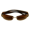thumbnail image 6 of Ellen Tracy Womens Brown Gold Rectangle Metal Sunglass, Gradient Lens ET512. 1, 6 of 6