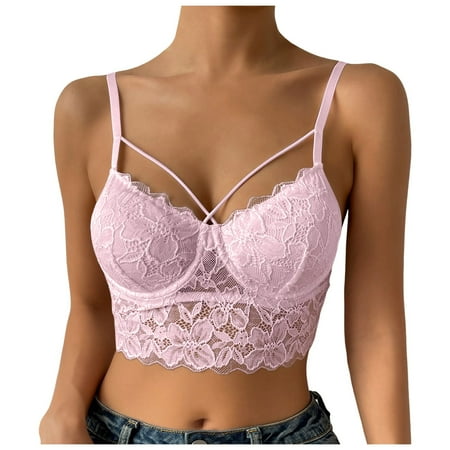 Fsqjgq Bras for Women Underwear Nursing Bras Gym Bralettes Seamless Bralette Front Side Buckle Lace Edge Without Steel Ring Movement Seamless Gathering Adjustment Yoga Sleep Large Bra Yoga Tops