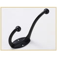 thumbnail image 5 of Gancho de pared, perchero, gancho para toallas para colgar ropa, gancho doble negro inoxidable para bata, soporte de pared con tornillos (10 ganchos + 20 tornillos por paquete) JAMW Sencillez, 5 of 5
