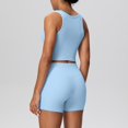 thumbnail image 3 of Uobin Women 2 Pieces Yoga Set High Waist Shorts For Running Fitness Gym Breathable Sweat Wicking Sportswear Activewear Exercise Performance Slim Fit Control Workout, 3 of 6