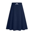 thumbnail image 6 of Twczz Girls Flowy Skirts- Elastic Waist Stretch Casual Cute Summer Kids School Uniforms Navy Size 5, 6 of 8