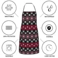 thumbnail image 6 of Easygdp red Minimalist Snowflake Apron Waterdrop Resistant with 2 Pockets,Oil Resistant Cooking Kitchen Chef Apron for Women Men, 6 of 7
