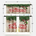 thumbnail image 6 of Christmas Kitchen Curtains Window Curtains and Valances Set 36 Inch, Vintage Berry Spruce Branch Short Tier Curtains for Kitchen, Winter Small Kitchen Decor, 6 of 6
