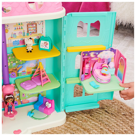 Gabby's Dollhouse, Sweet Dreams Bedroom with Pillow Cat Figure and 3 Accessories, 3 Furniture and 2 Deliveries, Kids Toys for Ages 3 and Up