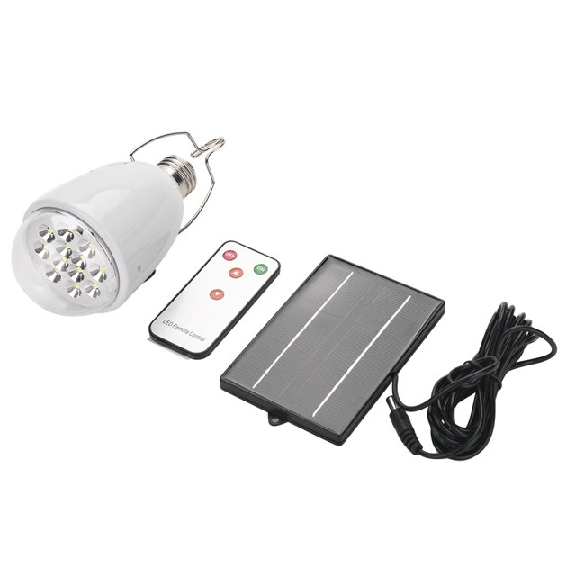 Portátil 12led bombilla solar lámpara al aire libre camping Yard emergencia Iluminación Control remoto