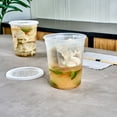 thumbnail image 4 of Restaurantware Plastic Food Container Inserts 100 Pack of 20 oz Microwave-Safe Plastic Take Out Inserts Leakproof Round Clear Design Durable and Stackable, 4 of 11