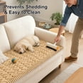 thumbnail image 6 of Smiry Couch Covers Sofa Cover Slipcover for Dogs Washable, Non Slip Sofa Protector, Fuzzy Couch cover Pet Friendly Home Decor, Camel, 27.6" x 70.9", 6 of 10