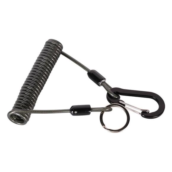Mosiee Corde de Pêche Leurre à Ressort en Spirale Anti-Perte, Pinces à Lanière, Corde à Ressort en Fil Métallique, Accessoires Outils