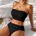 thumbnail image 6 of JoveMarine Womens Bikini Set Solid Color Split Two Piece Sport Swimsuit Athletic Swimwear with Padded Cups for Pool,Black L, 6 of 6