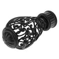 thumbnail image 3 of deevoka 2X 28mm Aluminum Alloy Curtain Rod Cap Drapery Pole Finials 2-Black, 3 of 6