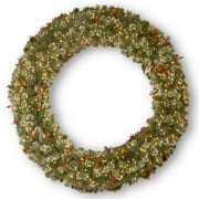 Angle View: National Tree Company Decorated Pine Prelit Wreath, (Green)