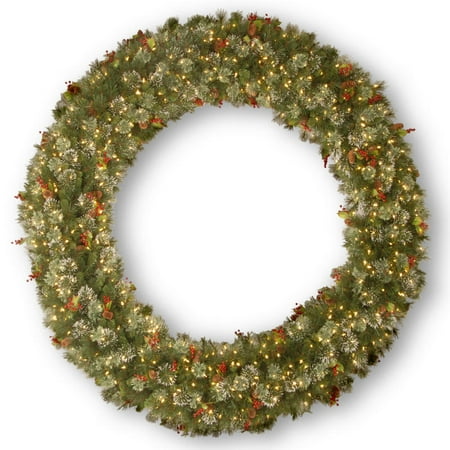 National Tree Company Decorated Pine Prelit Wreath, (Green)