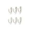 thumbnail image 3 of Mainstays, Satin Nickel Metal Hooks, Clutter-Free Hooks for Hanging Towels and Coats, 10 lbs Capacity, 6 Pack, 3 of 7