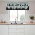 thumbnail image 4 of Lake House Live Love Lake Kitchen Curtains Valance for Windows, Blue Farmhouse Forest Tree Wooden Short Half Topper Rod Pocket, Seasonal Rustic Home Living Room Bedroom Lakehouse Decor 54" x 18", 4 of 6