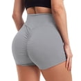 thumbnail image 2 of Charmgo Womens Shorts Clearance, Women Sports Shorts Gym Workout Waistband Skinny Yoga Short Pants Running Shorts for Women Shorts for Women Capri Pants for Women Grey, 2 of 8