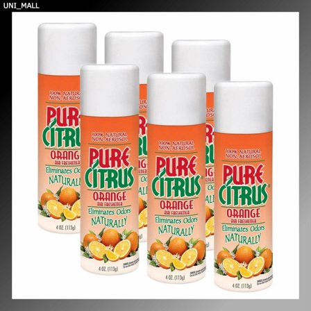 Pure Citrus New Orange Spray 4 Oz. Air Freshener 6-PACK