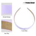 thumbnail image 4 of Diadema de ante para mujer Unique Bargains antideslizante morado 1 pulgada de ancho, 4 of 7